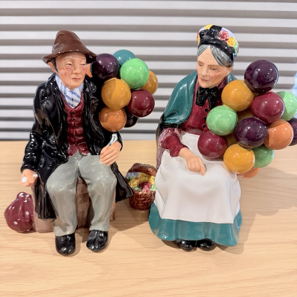 LOT 2 Royal Doulton "The Balloon Man" HN1954 & "The Old Balloon Seller" HN1315